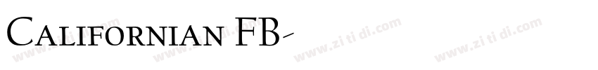 Californian FB字体转换